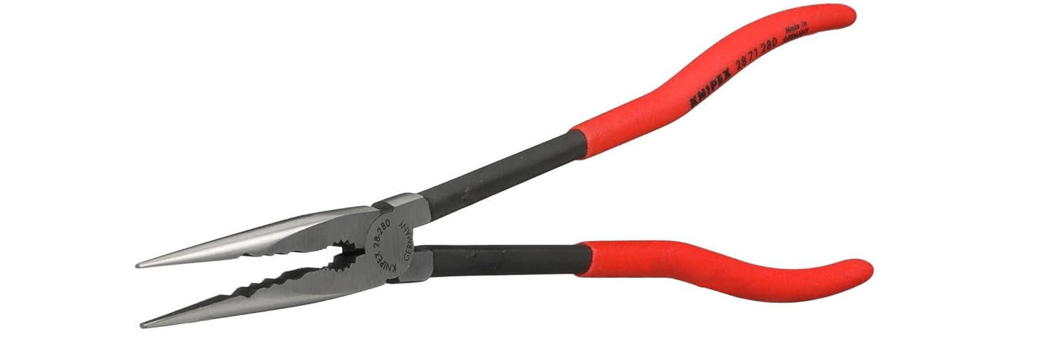 Pinces à bec effilé extra longues de 28 cm avec poignées antidérapantes