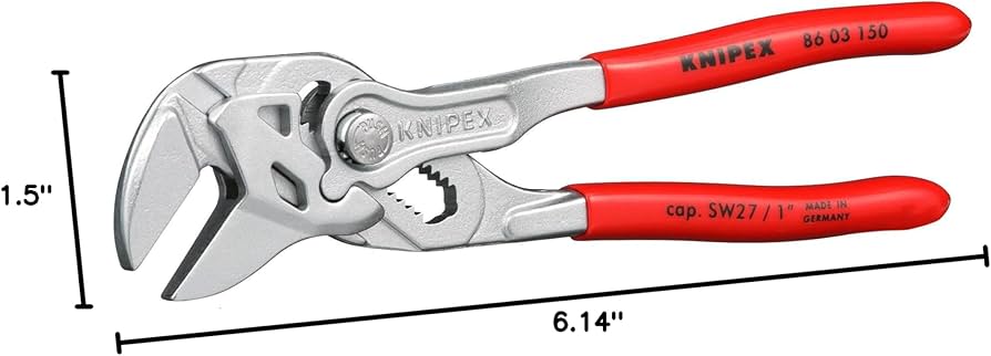 Pince-clé ajustable 6 pouces avec mors parallèles lisses