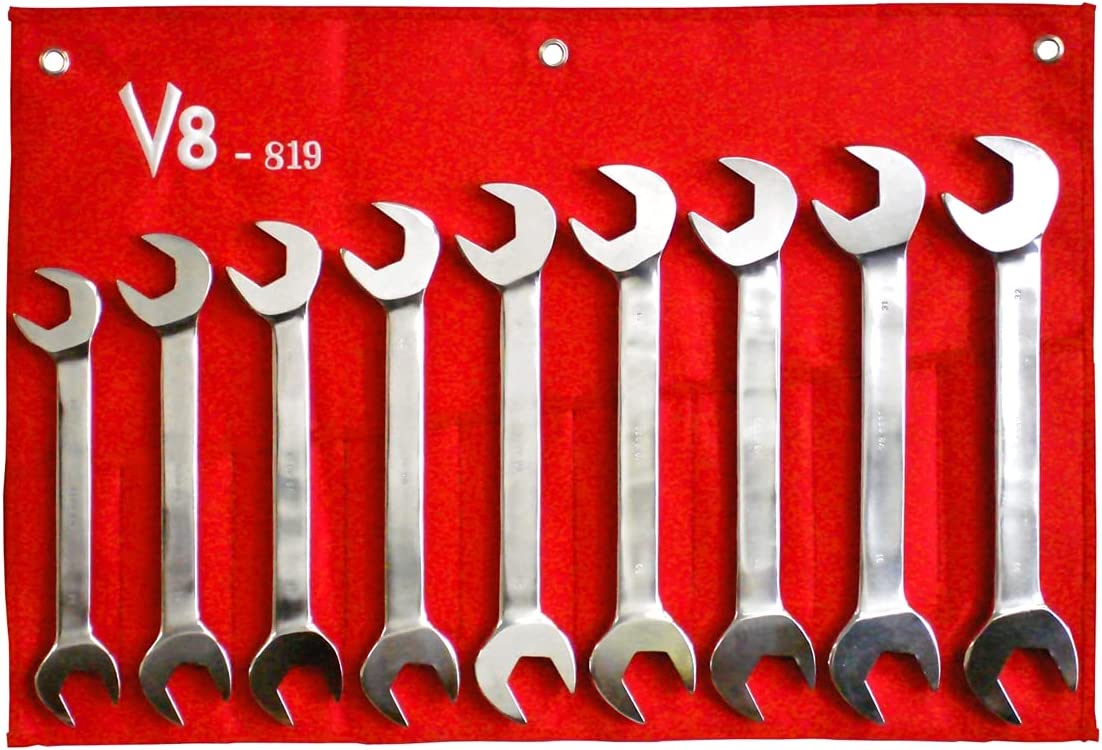 Jeu de 9 clés à pipe métriques jumbo avec pochette en toile