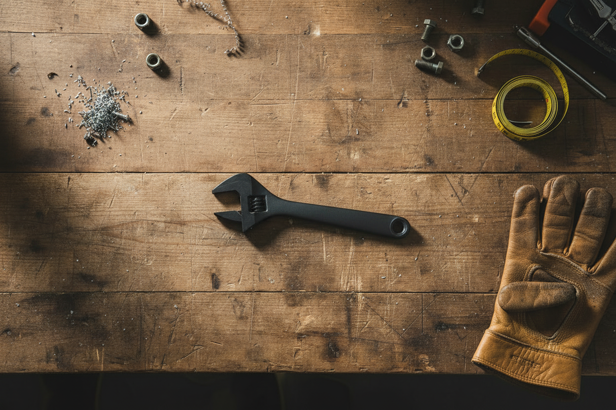 Adjustable Wrench Workshop Banner - No Logo