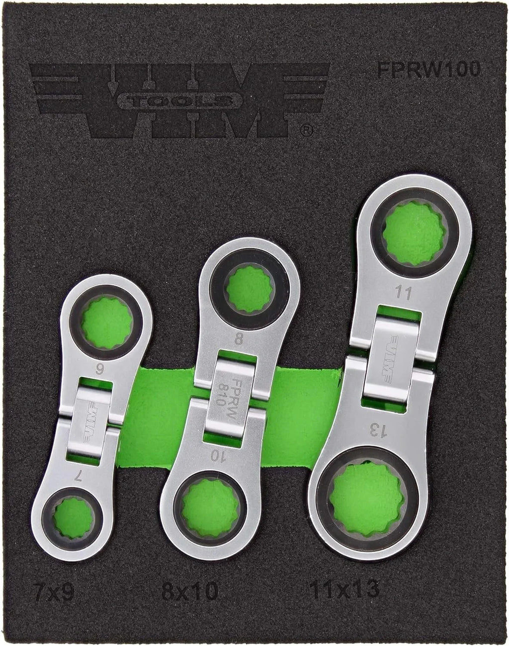 Jeu de clés à cliquet double, 3 pièces, 72 dents, métrique